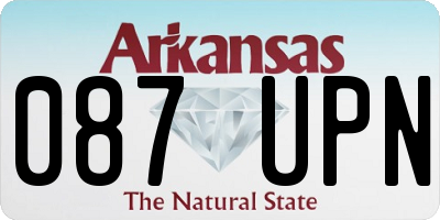 AR license plate 087UPN