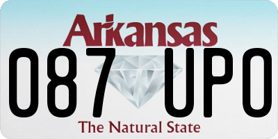 AR license plate 087UPO