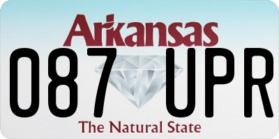 AR license plate 087UPR