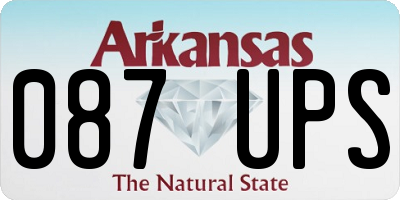 AR license plate 087UPS