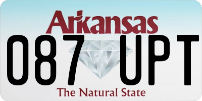 AR license plate 087UPT