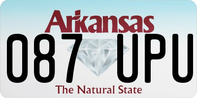 AR license plate 087UPU