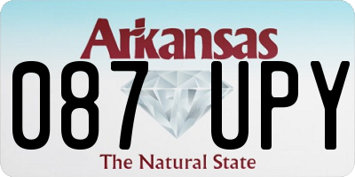 AR license plate 087UPY