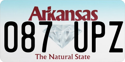 AR license plate 087UPZ