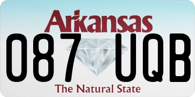AR license plate 087UQB