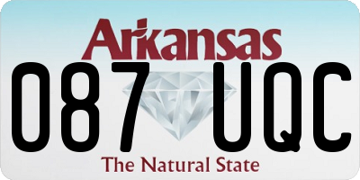 AR license plate 087UQC