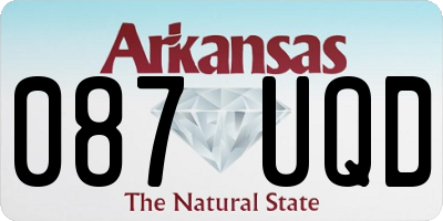 AR license plate 087UQD