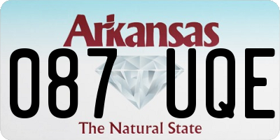 AR license plate 087UQE