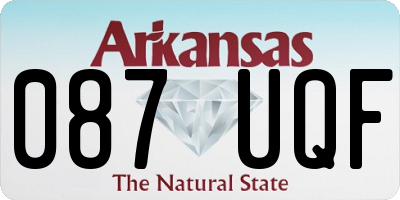 AR license plate 087UQF