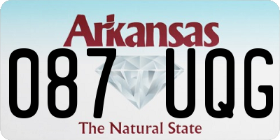 AR license plate 087UQG