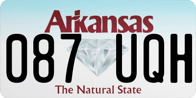 AR license plate 087UQH
