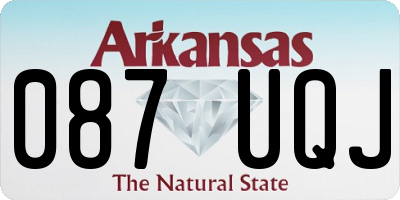 AR license plate 087UQJ