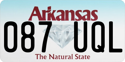 AR license plate 087UQL