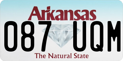 AR license plate 087UQM