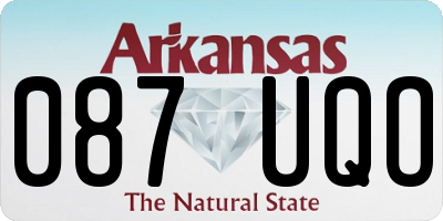 AR license plate 087UQO