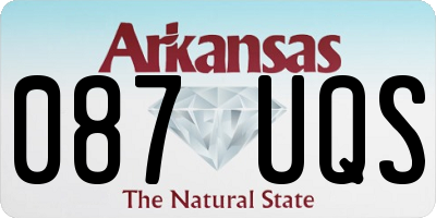 AR license plate 087UQS