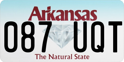 AR license plate 087UQT