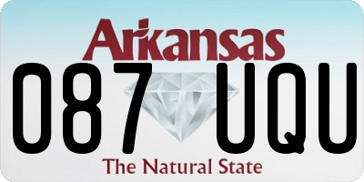 AR license plate 087UQU