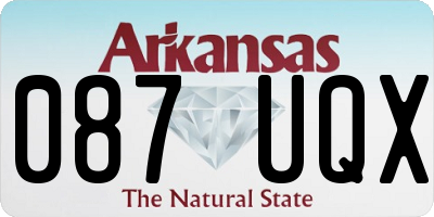 AR license plate 087UQX