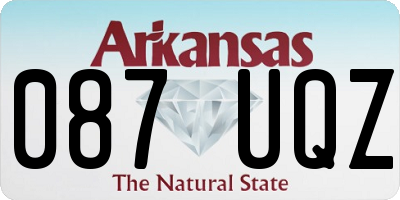 AR license plate 087UQZ