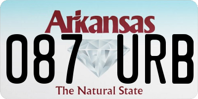 AR license plate 087URB