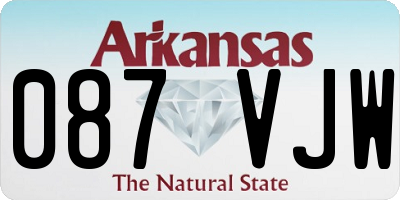 AR license plate 087VJW