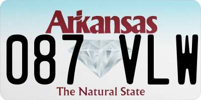 AR license plate 087VLW