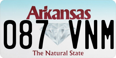 AR license plate 087VNM