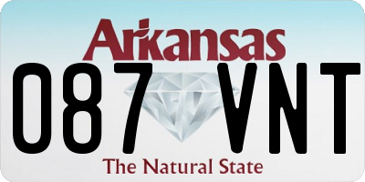 AR license plate 087VNT