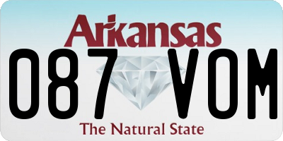 AR license plate 087VOM