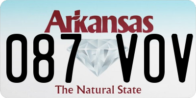 AR license plate 087VOV