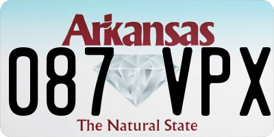 AR license plate 087VPX