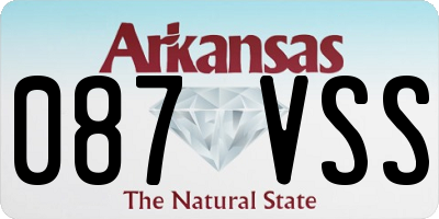 AR license plate 087VSS