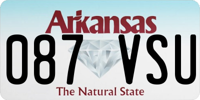 AR license plate 087VSU