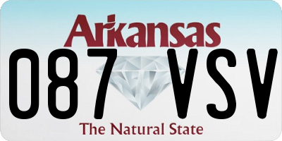 AR license plate 087VSV