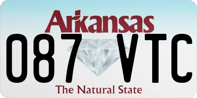 AR license plate 087VTC