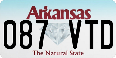 AR license plate 087VTD