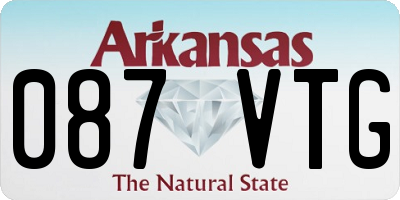 AR license plate 087VTG