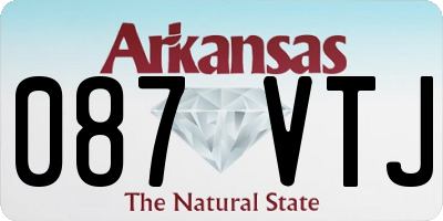 AR license plate 087VTJ