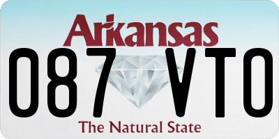 AR license plate 087VTO