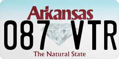 AR license plate 087VTR