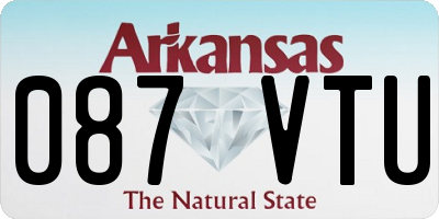 AR license plate 087VTU
