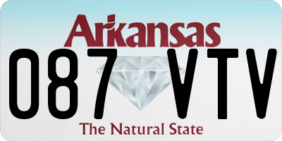 AR license plate 087VTV