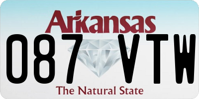 AR license plate 087VTW