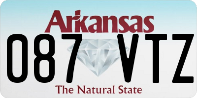 AR license plate 087VTZ