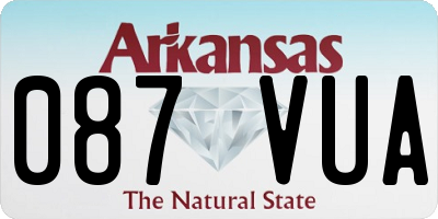 AR license plate 087VUA