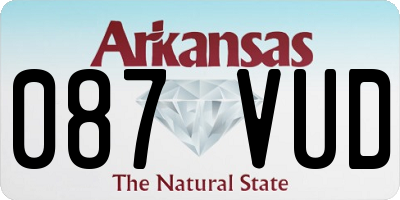 AR license plate 087VUD