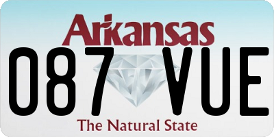 AR license plate 087VUE