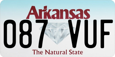 AR license plate 087VUF