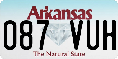 AR license plate 087VUH